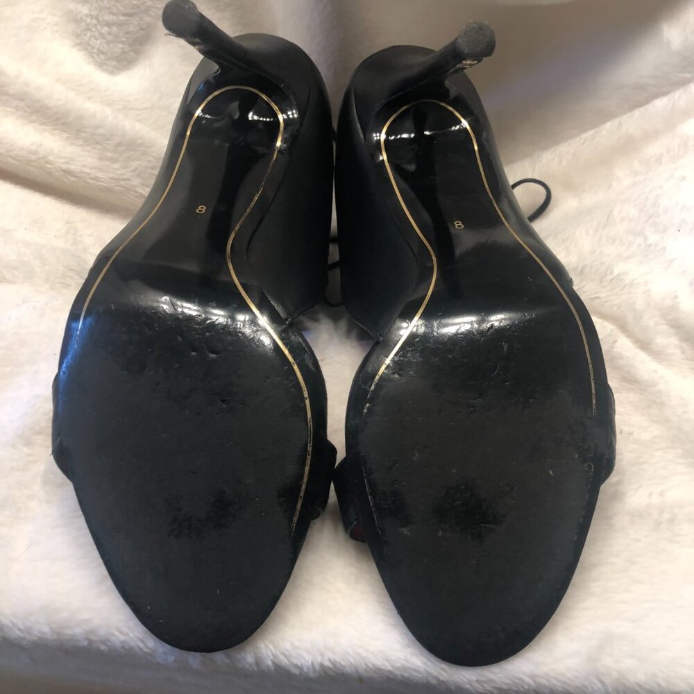 Charles Jourdan 💋 Lace-up Black Heels US 8 - Picture 7 of 15